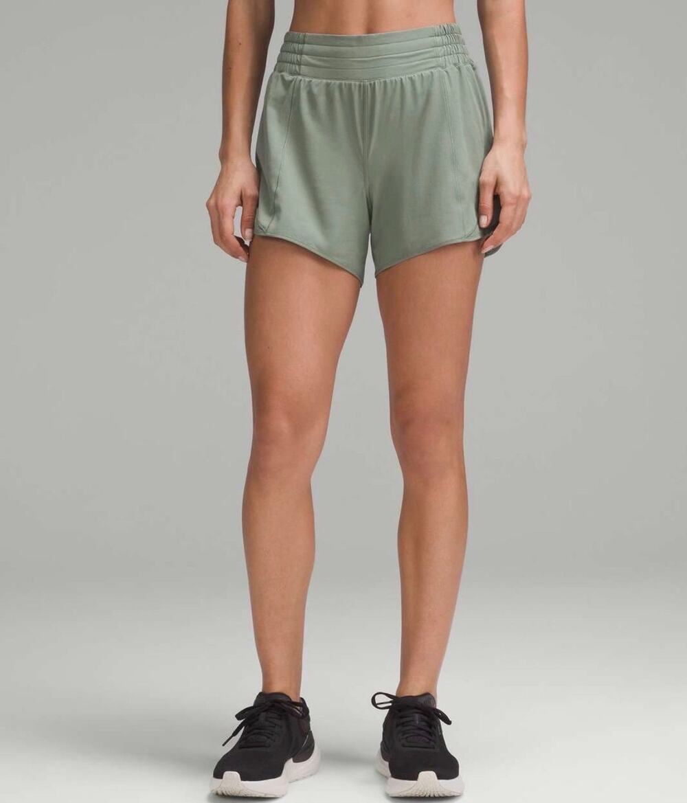 Lululemon Hotty Hot High Rise Lined Shorts 4” Olive Size 8